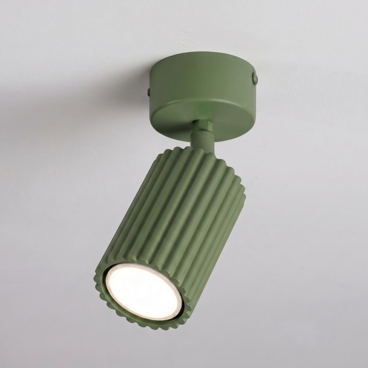 Plafonnier Aluminium Vert Olive GU10 1 KARBON vert olive, EDEN