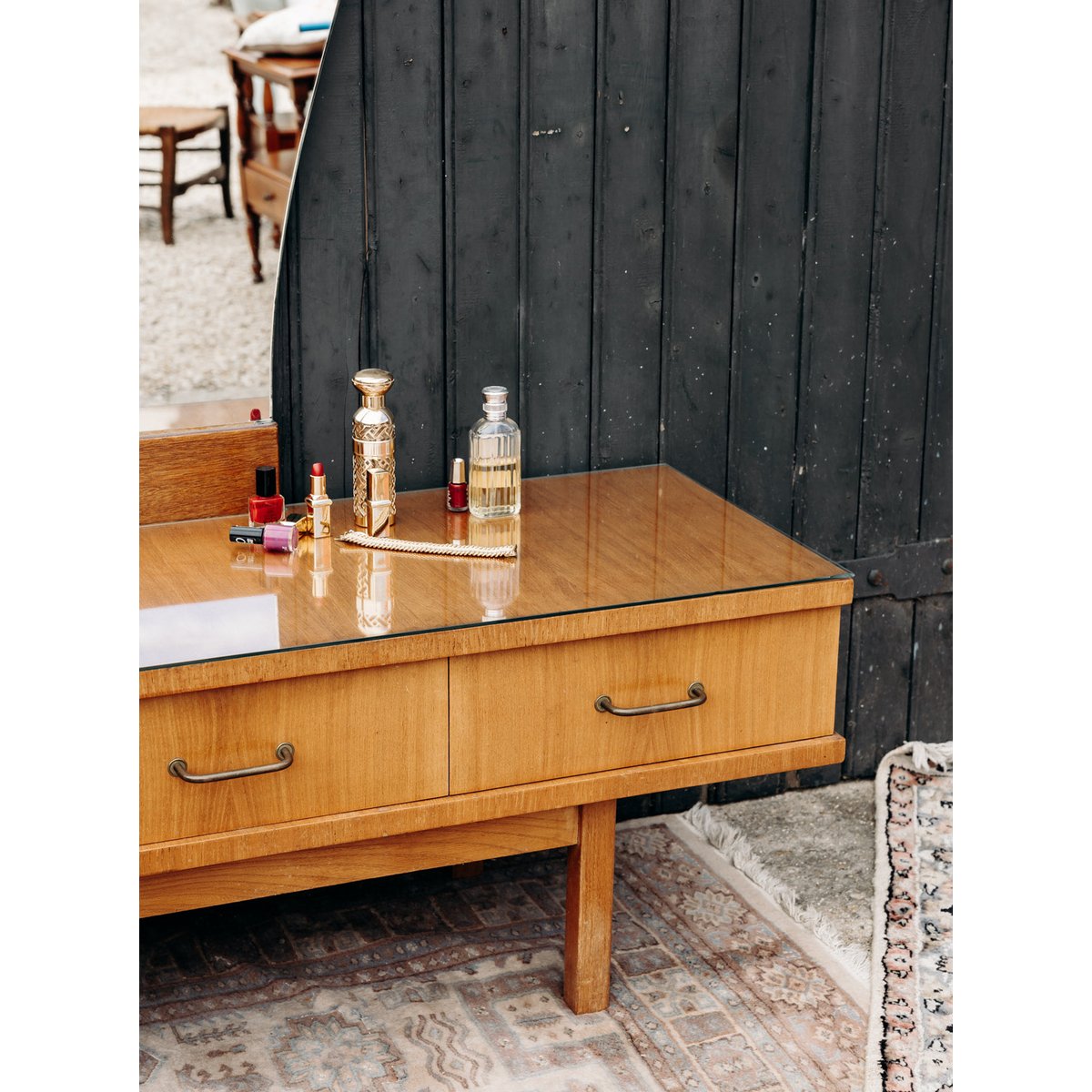 Coiffeuse en bois Louise N°152 - Bon état bois, DEBONGOUT
