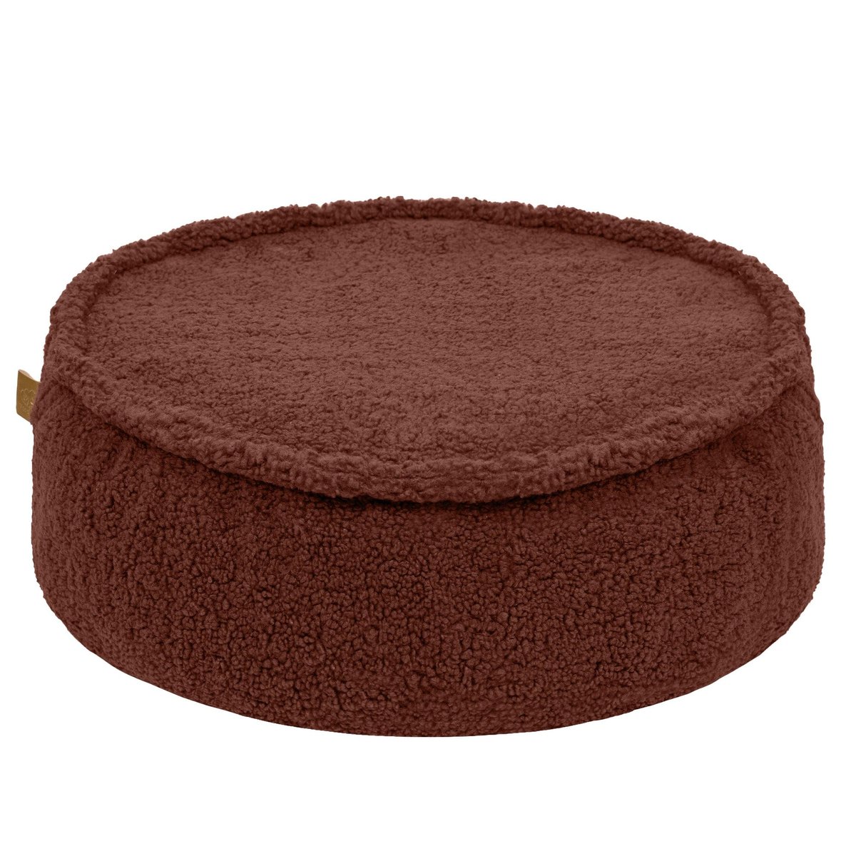 Coussin sol enfant rond peluche BERLY marron, MEOW BABY