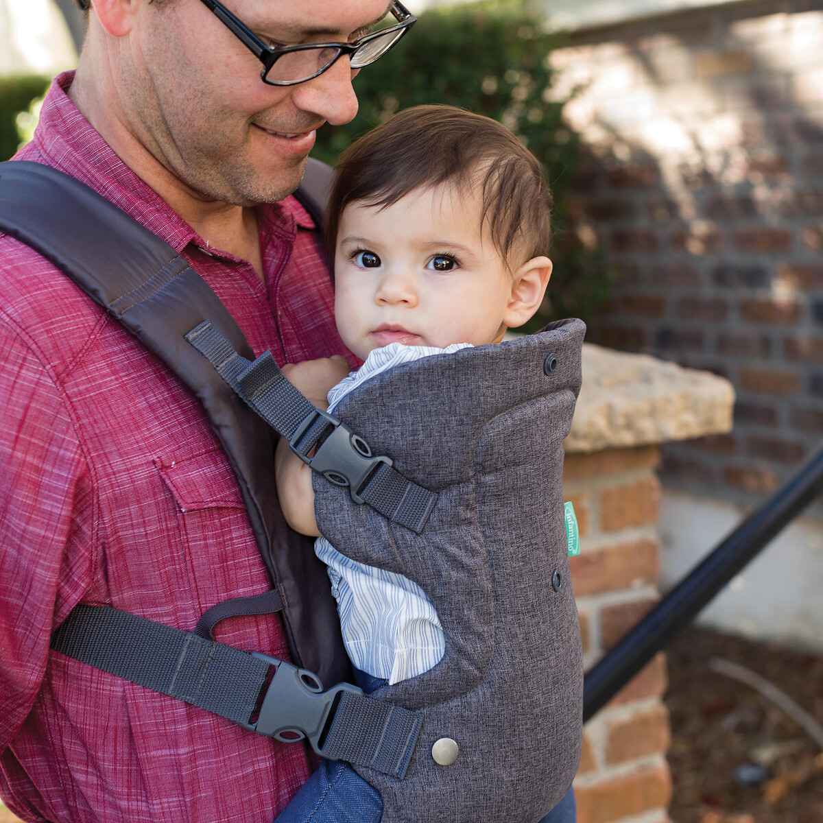 Porte bébé flip 4 en 1 gris/bleu, INFANTINO