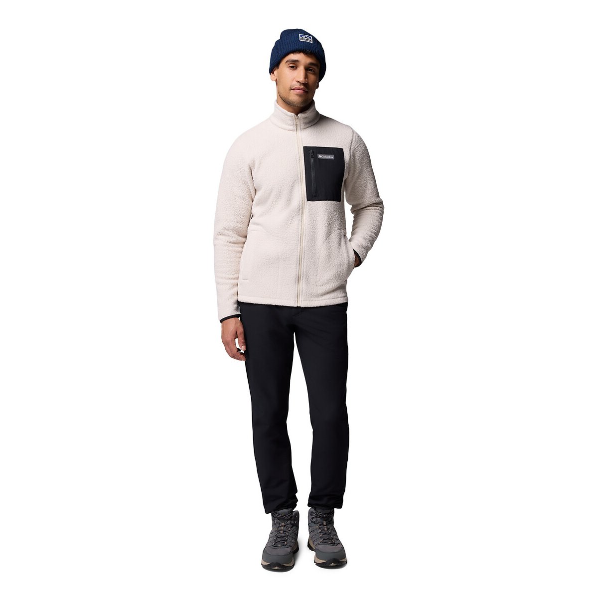 Jasper Zip-Up Fleece Jacket with High Neck ecru , COLUMBIA