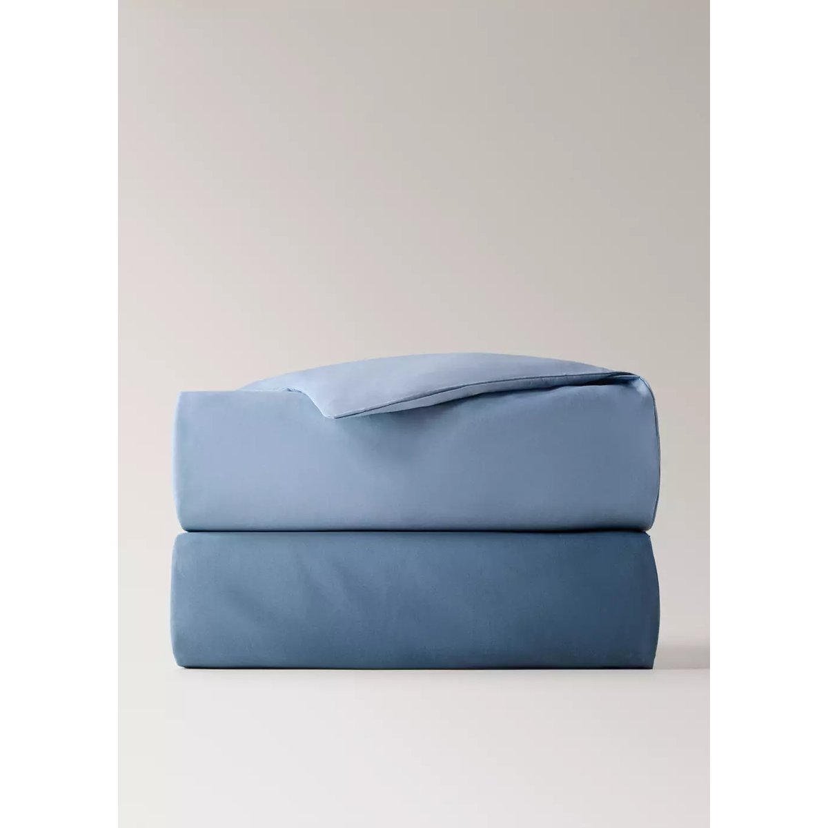 Housse de couette coton satin dégradé Lit 90 cm bleu, MANGO HOME