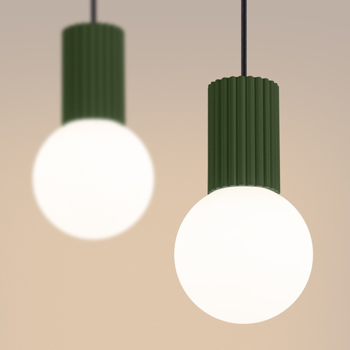 Suspension Aluminium Vert Olive G9 2 Halo vert olive, EDEN