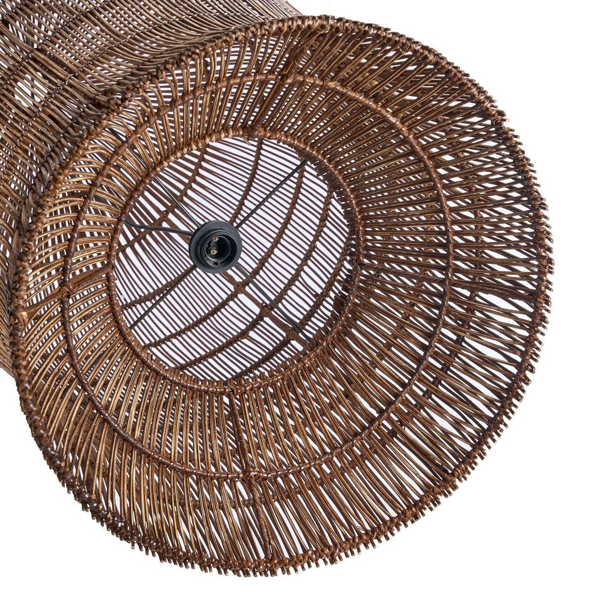Suspension en bambou WOVEN BELL marron foncé, BAZAR BIZAR