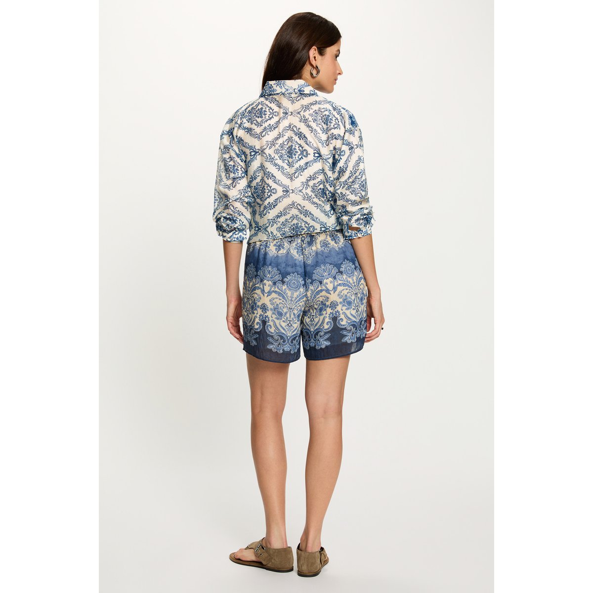Short fluide imprimé multicolore, MORGAN