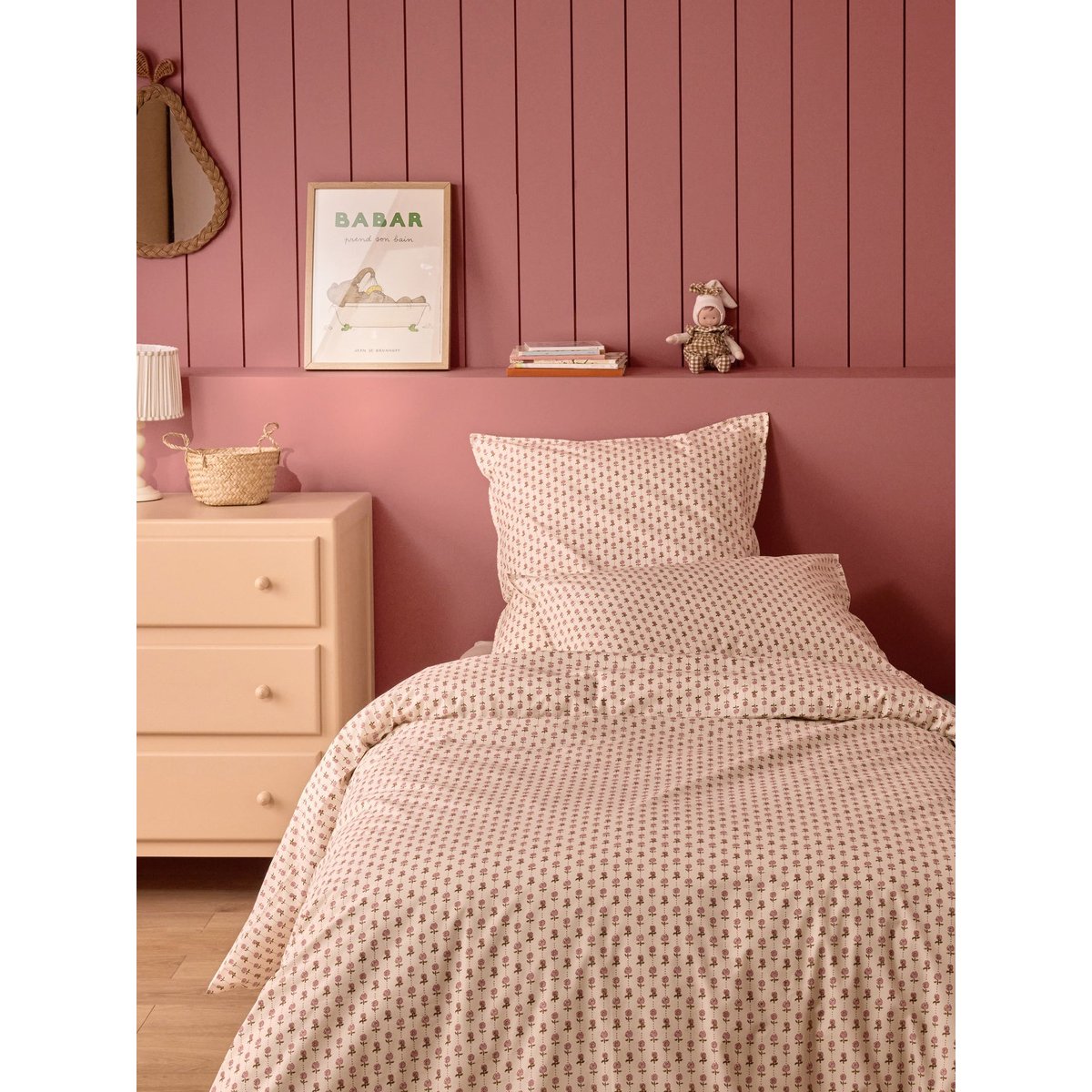 Housse de couette percale de coton "Lucette" imprimérime multico, CYRILLUS