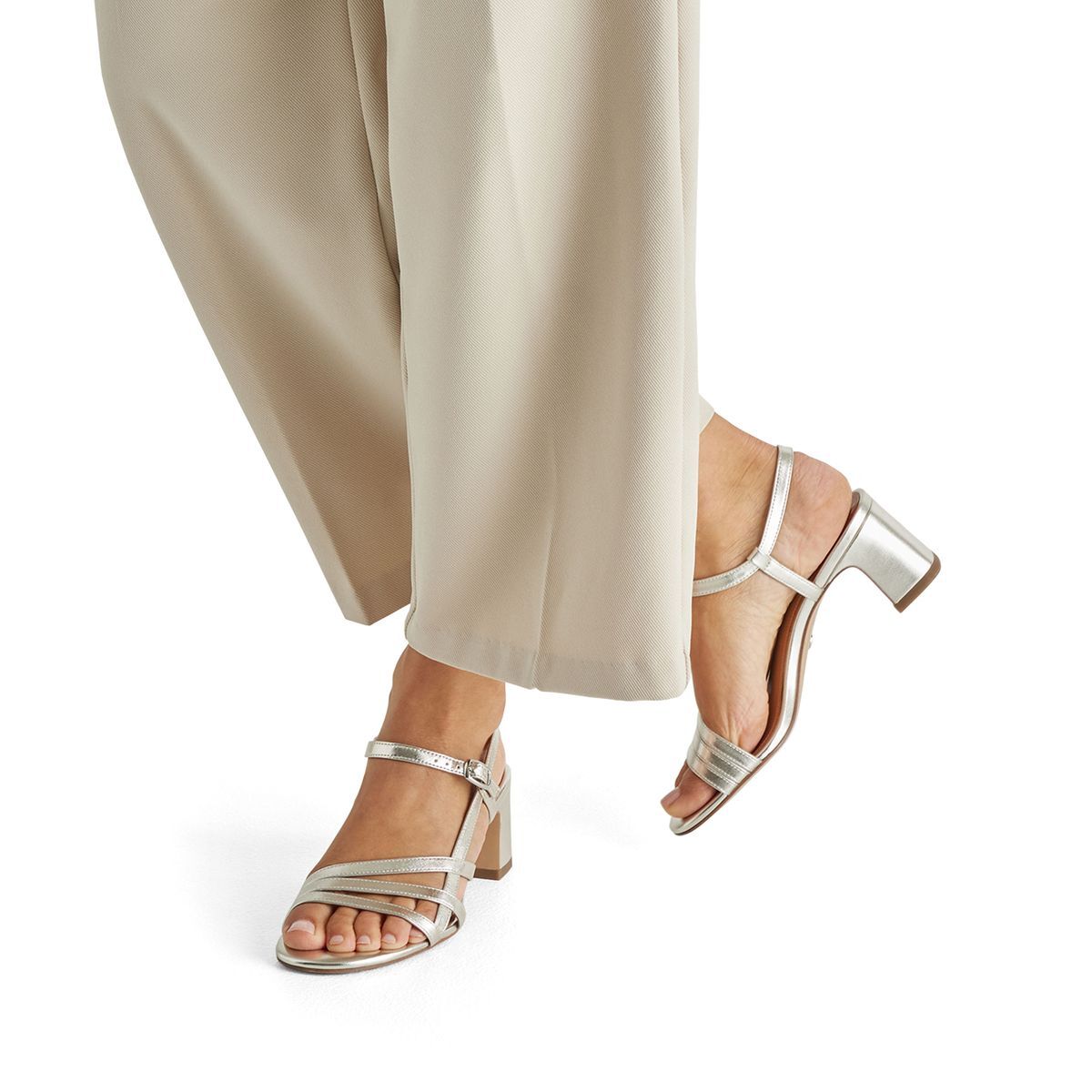 Sandales talon trotteur bleu blue océan suède, TAMARIS