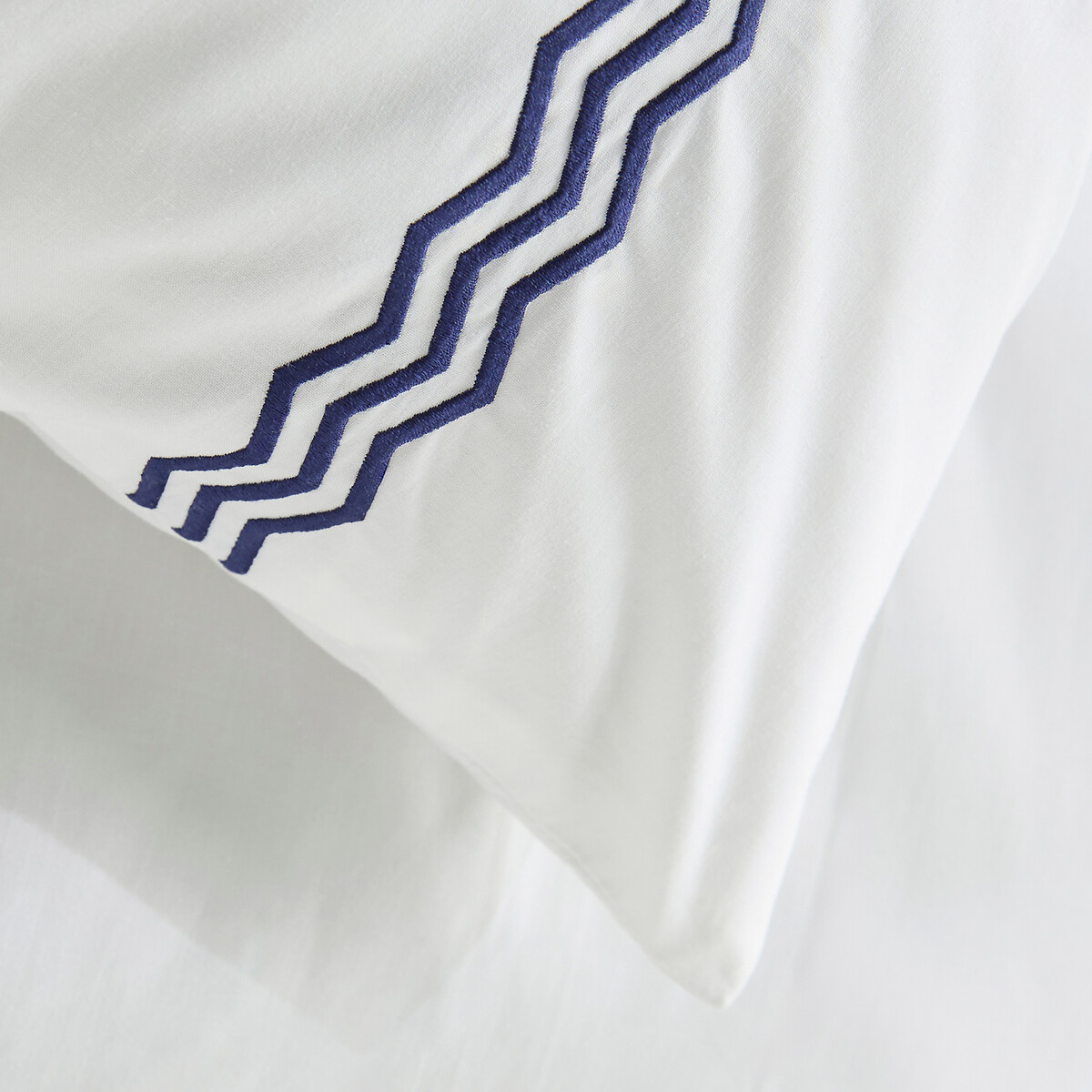 Taie d'oreiller en percale de coton, Magda blanc, LA REDOUTE INTERIEURS