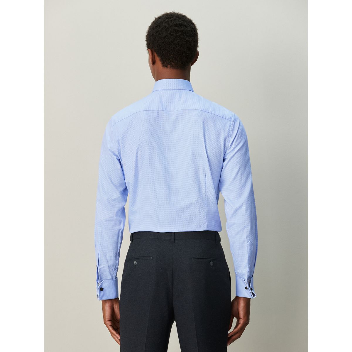Chemise coton à manches longues bleu, NEXT