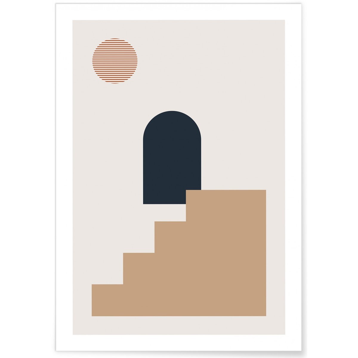 Affiche Abstract Figures 3 blanc, L'AFFICHERIE