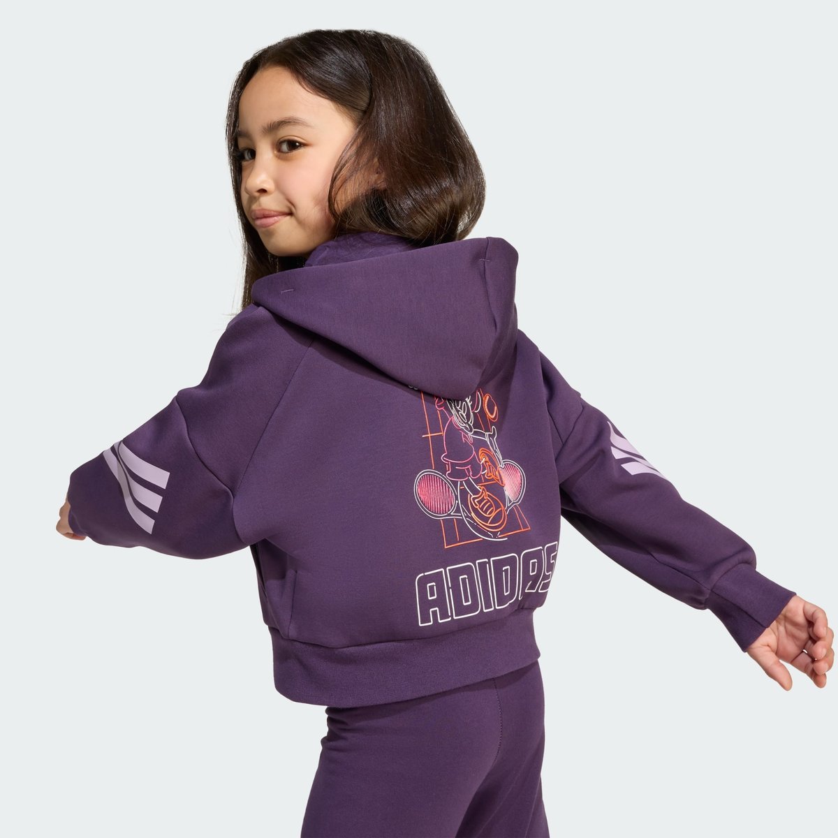 Veste De Survêtement Disney Minnie Mouse Enfants Veste De Survêtement Disney Minnie Mouse Enfants aurora plum / powder plum / lucid pink, ADIDAS SPORTSWEAR