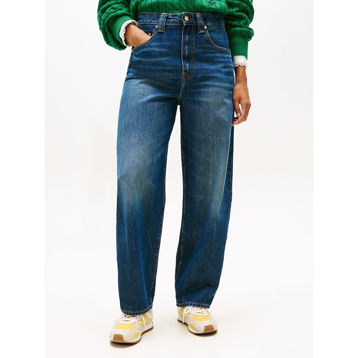 Jean coupe barrel bleu délavé, TOMMY HILFIGER