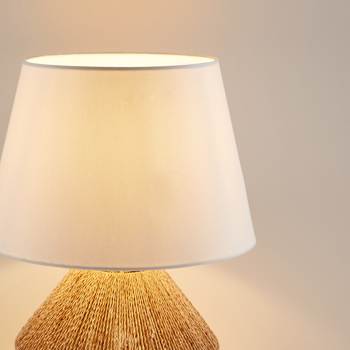 Tischlampe Yaku, Hanf und Leinen natur, LA REDOUTE INTERIEURS