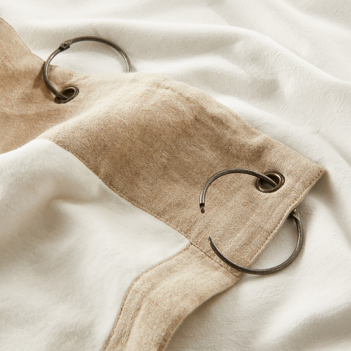 Venita Cotton Velvet & Linen Curtain snow white , AM.PM