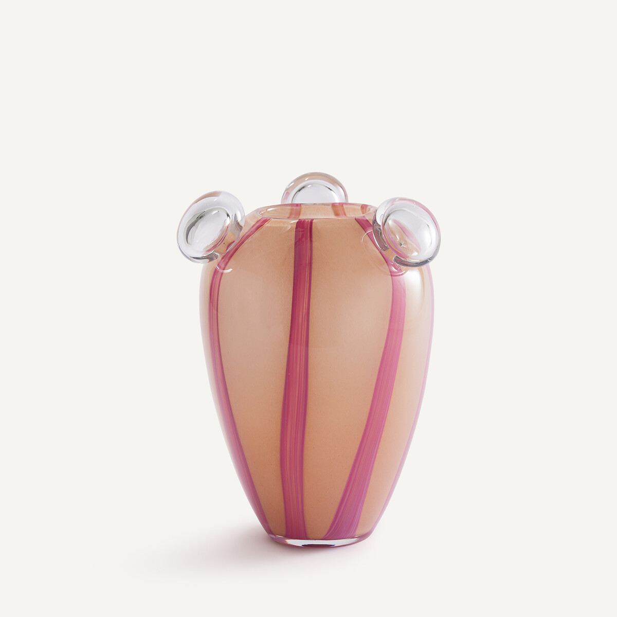 Celis Blown Glass Vase with 3 Bubbles H30cm pink, AM.PM
