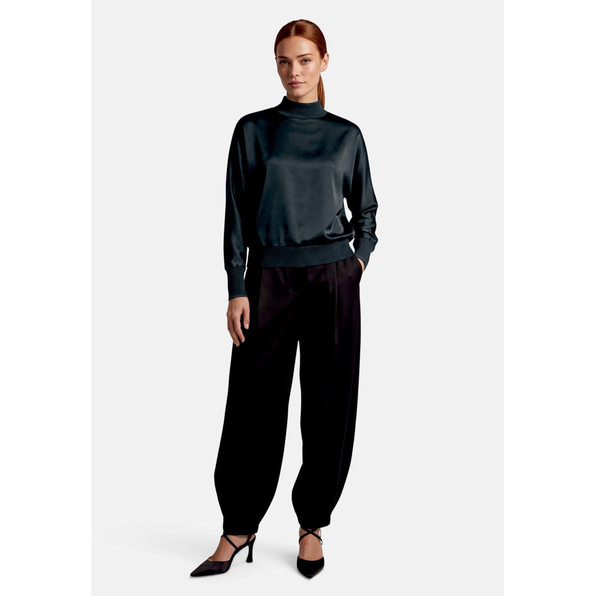 Pull-over en maille à manches chauve-souris teal ocean, ZERO