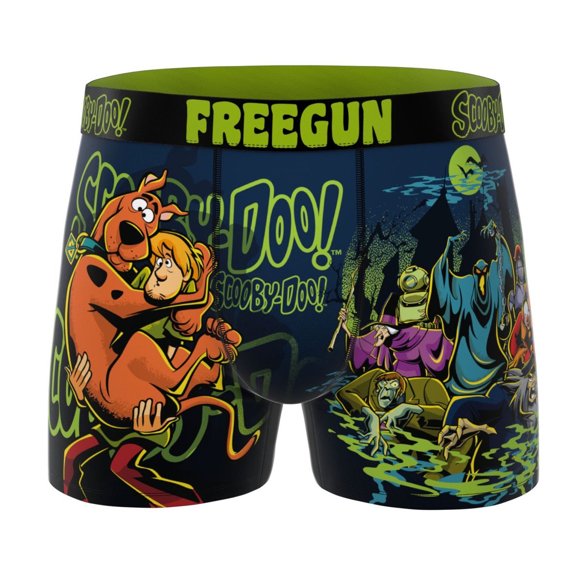 Lot De 3 Boxers Scooby-doo vert/violet/rouge/bleu foncé, FREEGUN