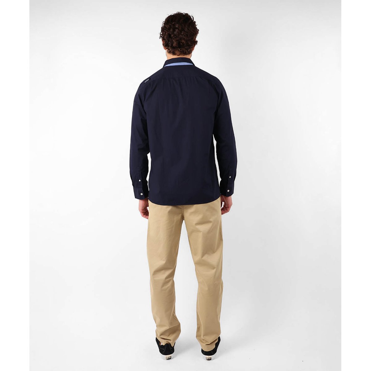 Chemise manches longues unie CAVIRO deep marine, OXBOW