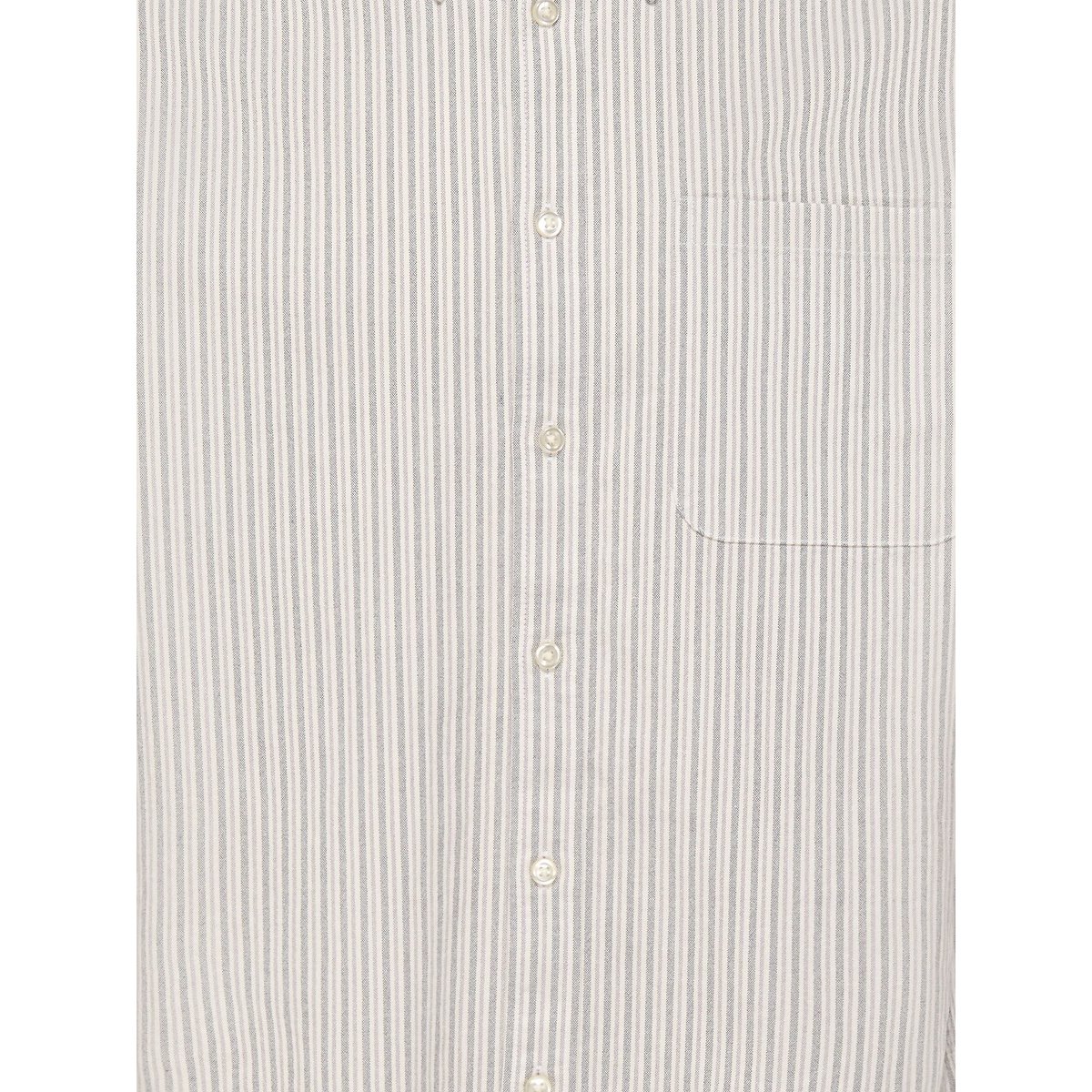 Chemise manches longues Oxford beige rayé, ONLY & SONS