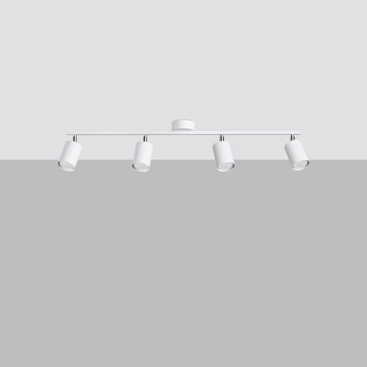 Plafonnier Acier Blanc GU10 4 Lemmi blanc, EDEN