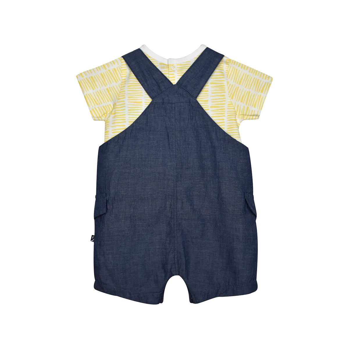 Tshirt salopette ludovic court bebe bleu, SUCRE D'ORGE