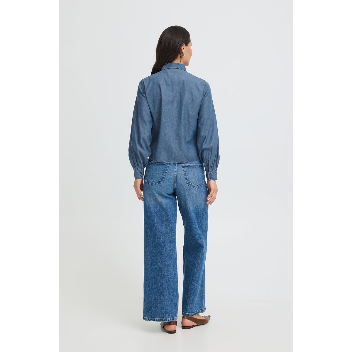 Chemise en jeans bleu mid blue denim, B.YOUNG