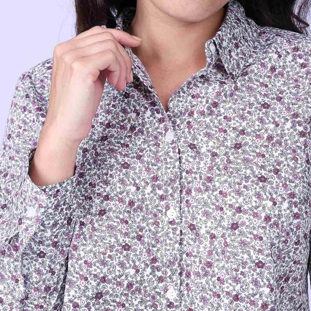 Chemise Emilia parme, MISE AU GREEN