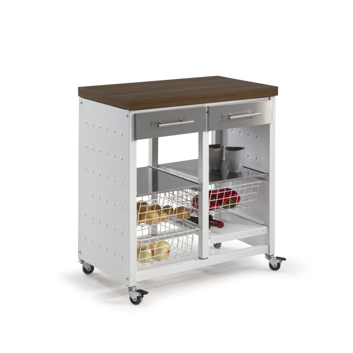 Desserte de cuisine double convertible en table d'appoint, EKO cerisier le gard, DON HIERRO