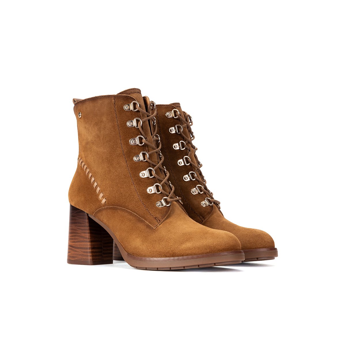 Bottines à talon cuir Palencia brandy, PIKOLINOS