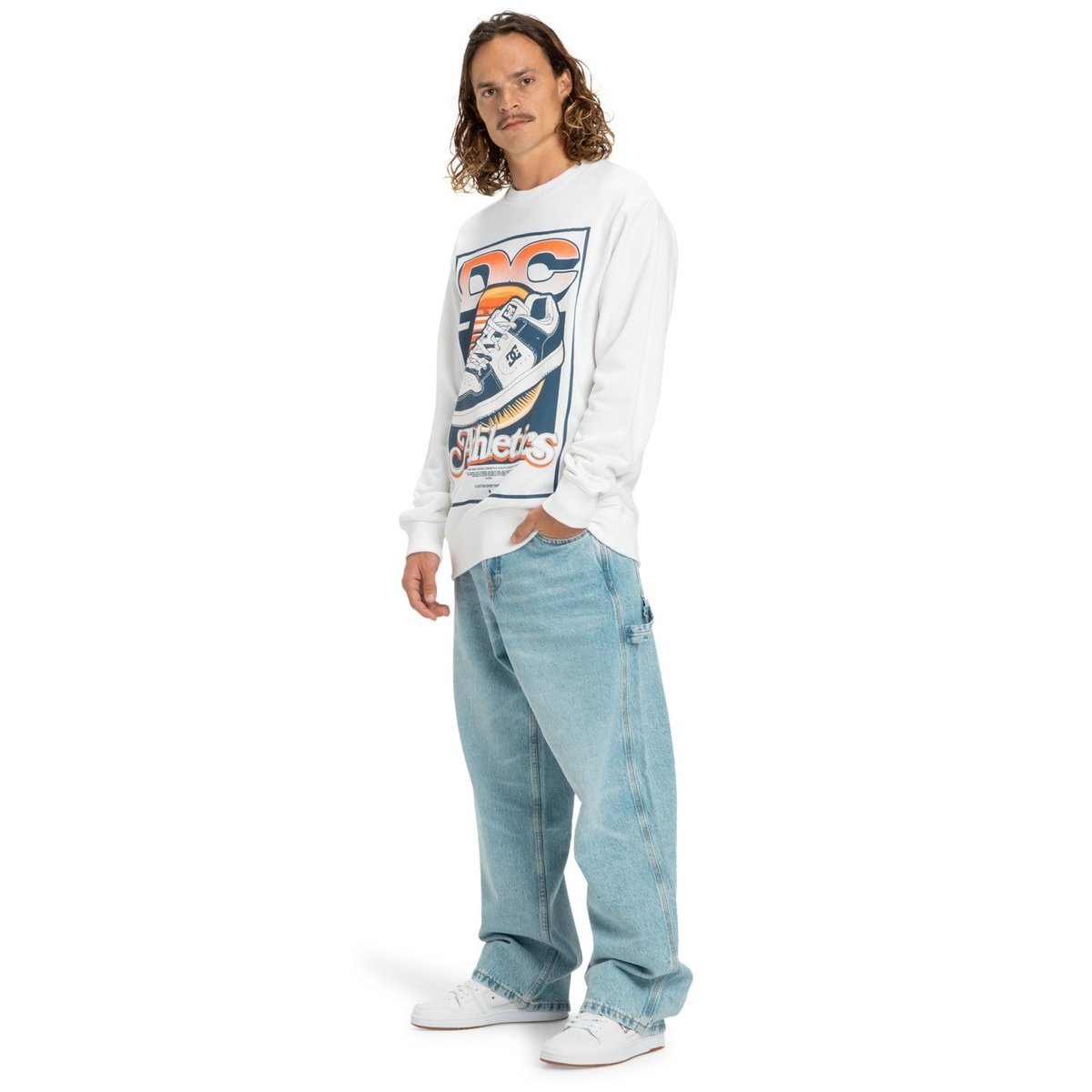 Sweat MANTECA TRIBUTE. blanc white, DC SHOES