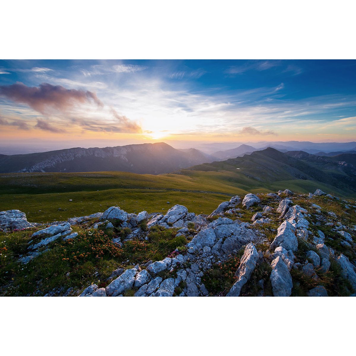 Tableau au sommet du mont chiran tableau alu dibond, HEXOA