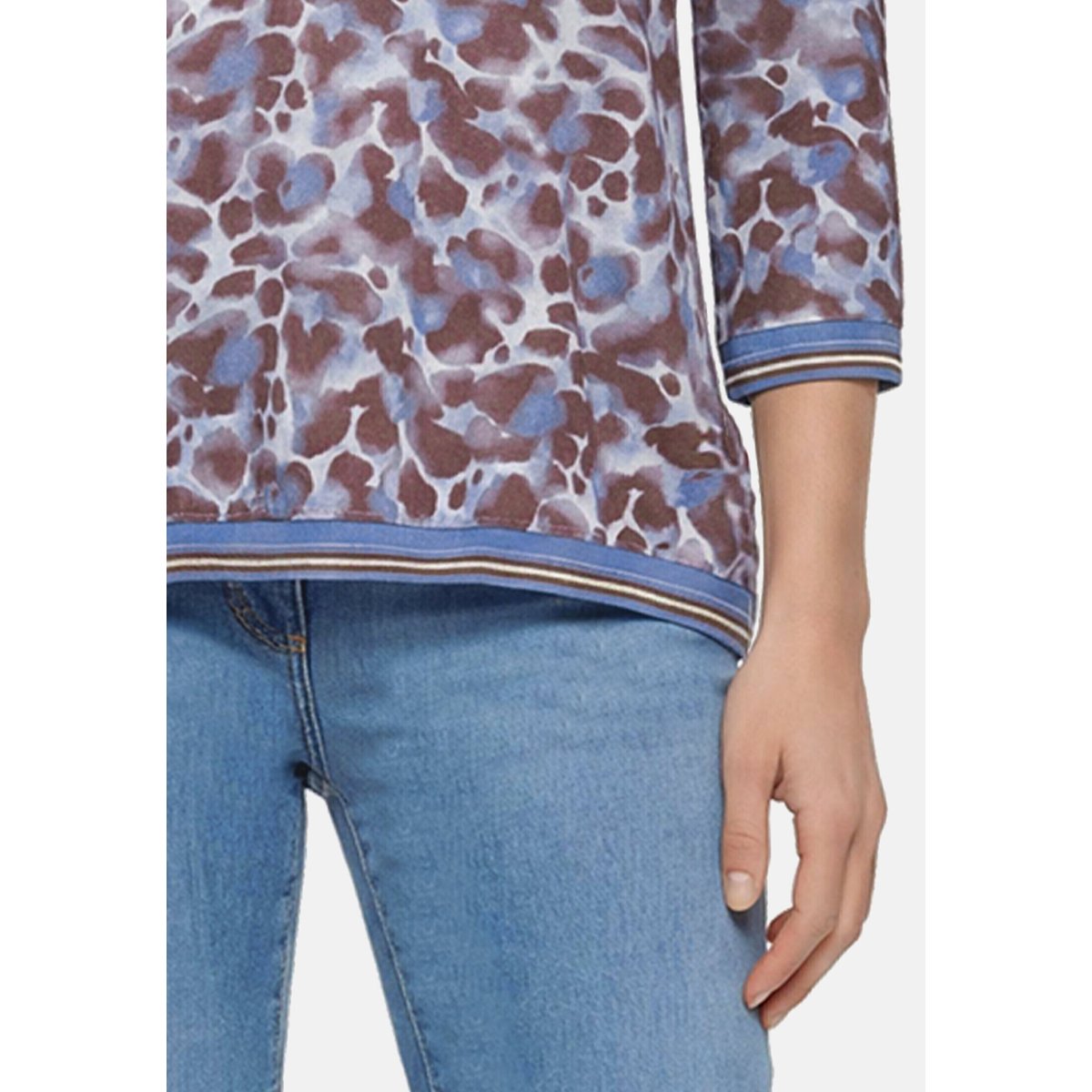 Haut casual à élastique bleu/marron, BETTY BARCLAY