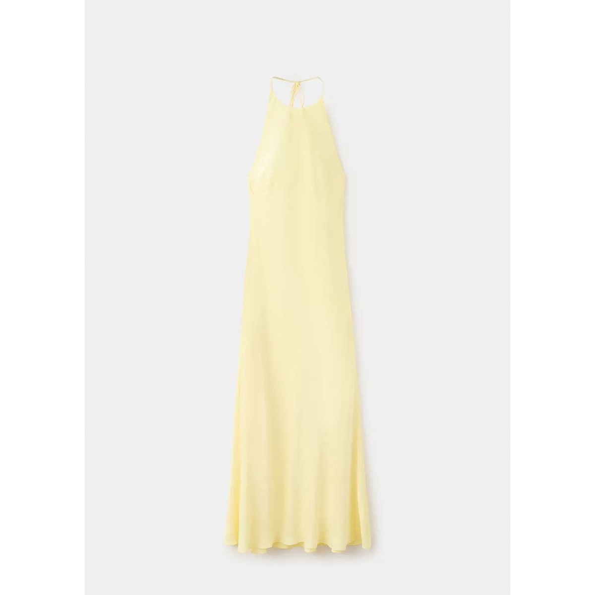 Robe emmanchures américaines dos nu jaune, MANGO
