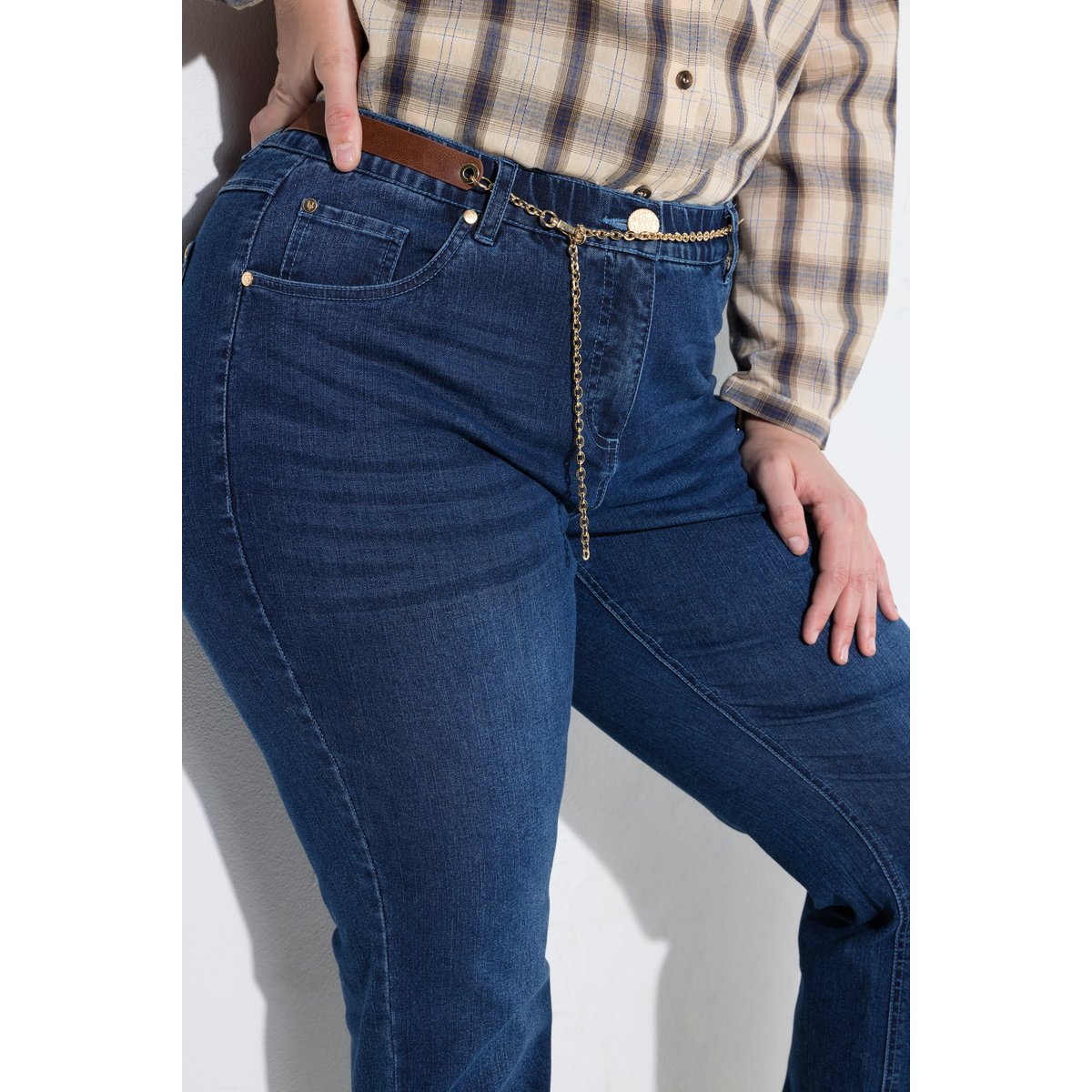 Jean Marie, coupe Bootcut bleu jean, ULLA POPKEN