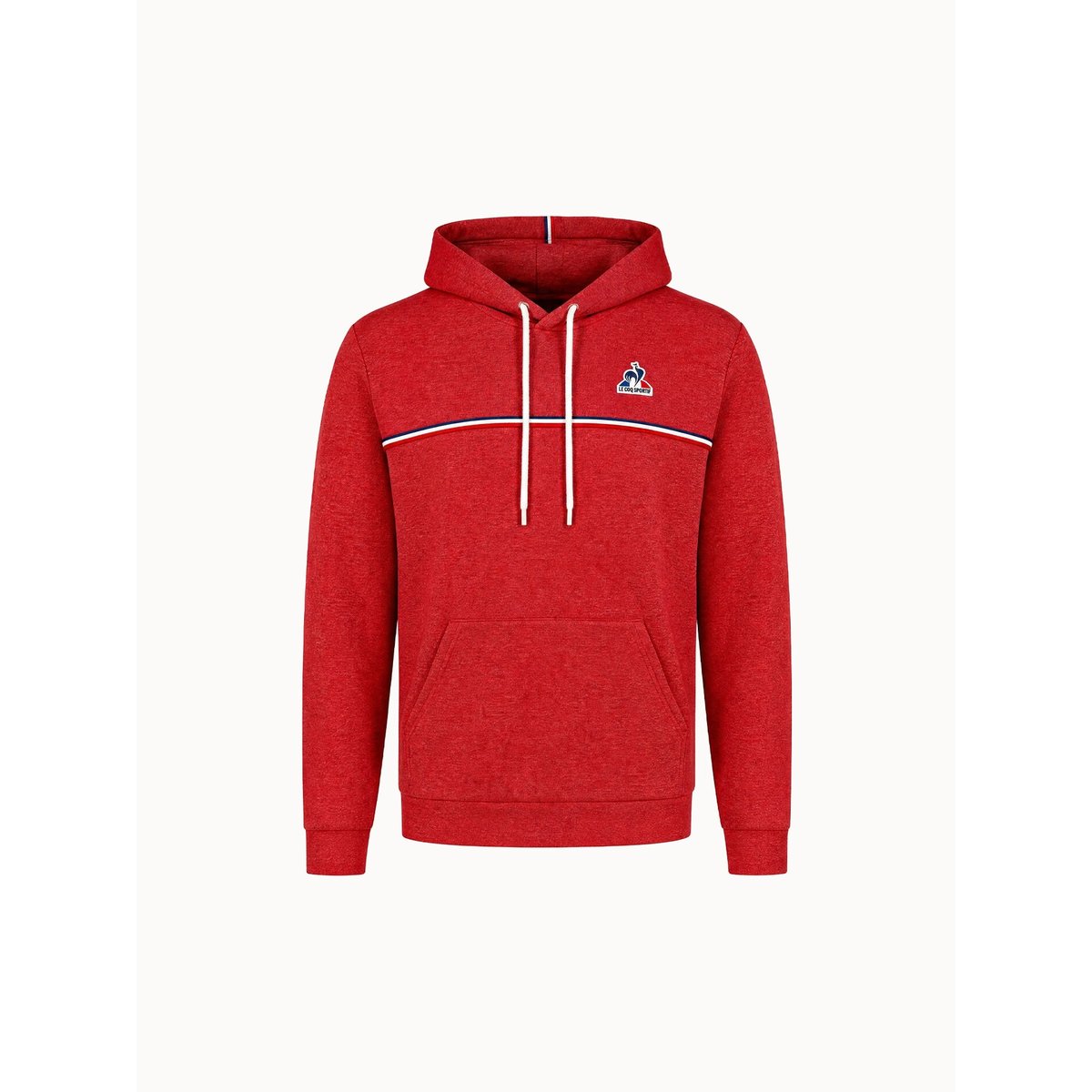 Sweat à capuche en double face avec détail tricolore Tricolores white, LE COQ SPORTIF