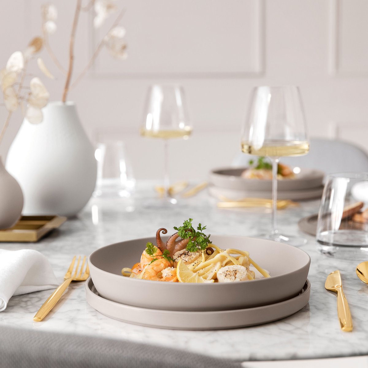 Assiette Creuse Pure Beige Matt LA BOULE couleur unique, VILLEROY & BOCH
