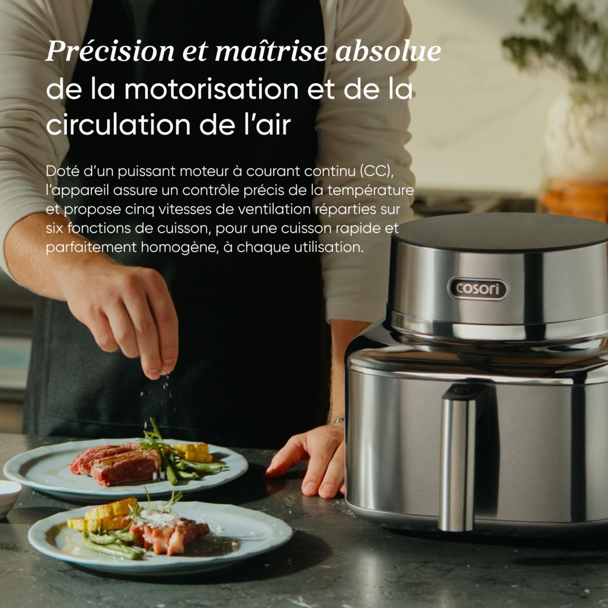 Friteuse sans huile ICONIC™ Single - 6,2 L, connecté couleur unique, COSORI
