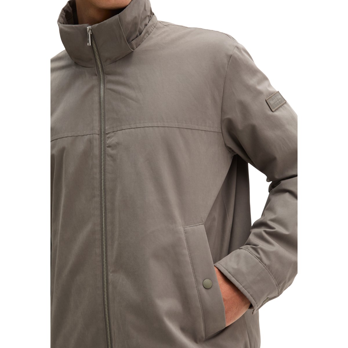 Veste coupe classique avec capuche amovible gris, MARC O'POLO