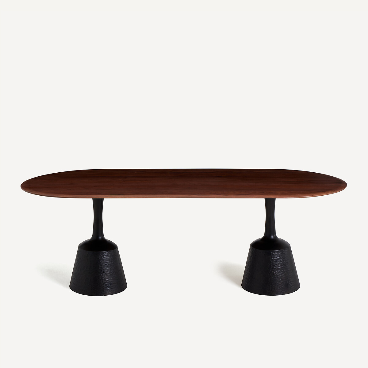 Base de mesa de hierro martillado, Leor café tostado, AM.PM