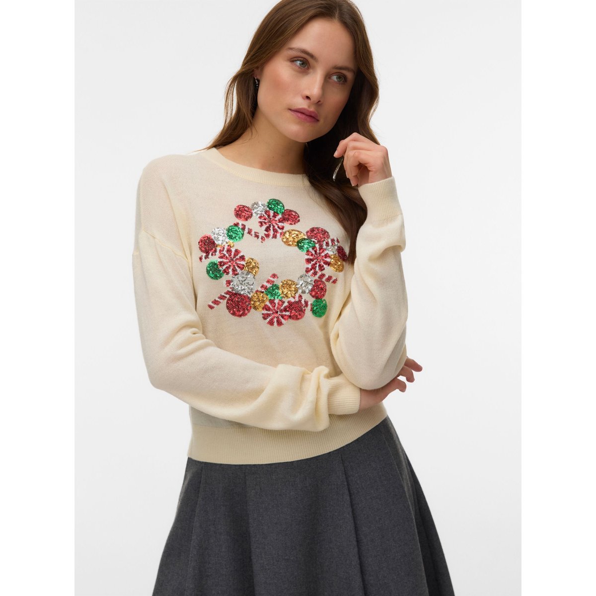 Pull En Maille birch, VERO MODA