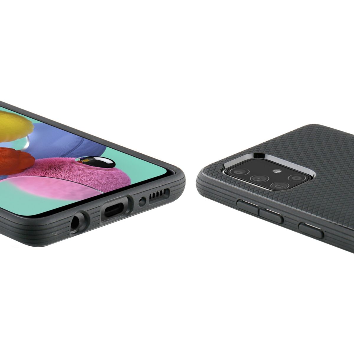 Coque Samsung A51 4G Souple - Noir noir, ADEQWAT