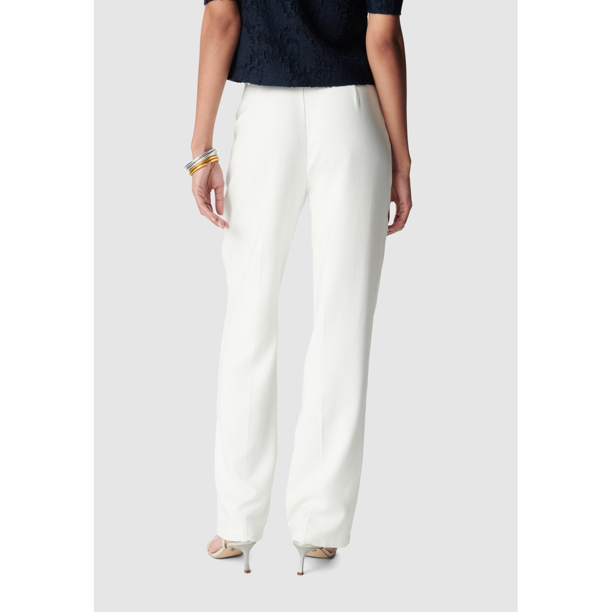 Pantalon de tailleur flare ecru, IKKS