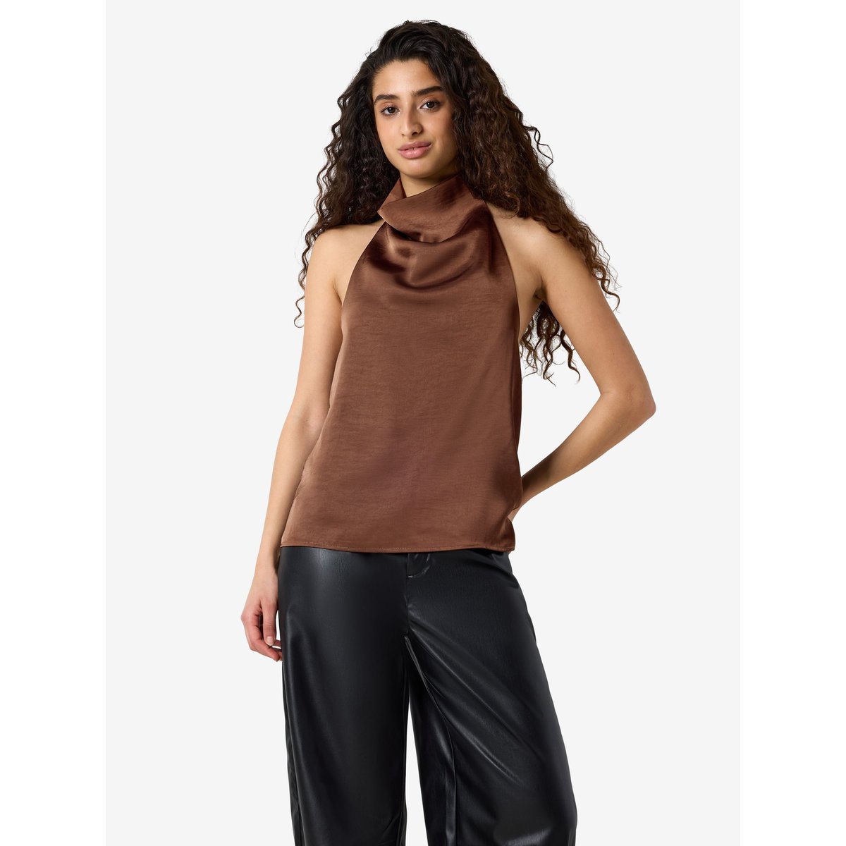 Top Sans Manches marron - chocolate brown1, NOISY MAY