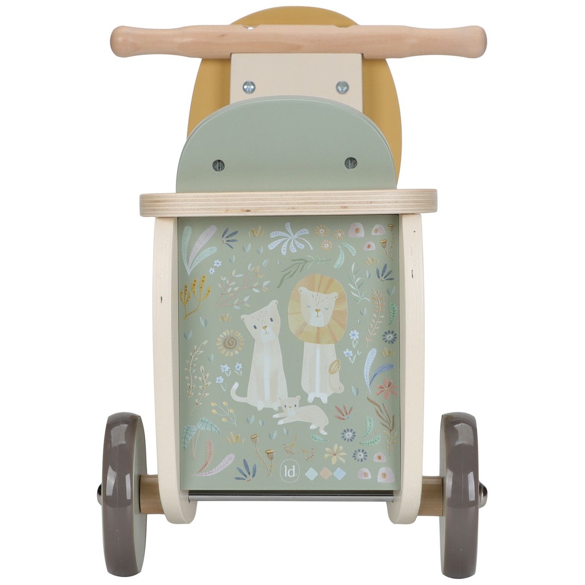 Porteur vert, multicolore, bois, LITTLE DUTCH