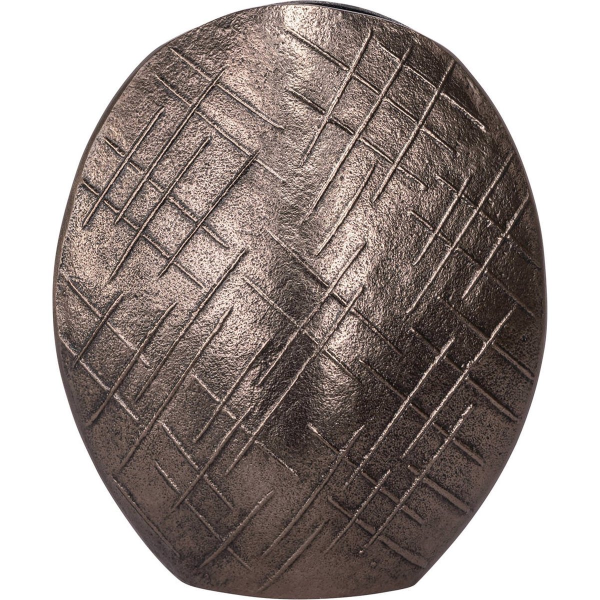 Vase en aluminium aux lignes arrondies bronze, RECOLLECTION