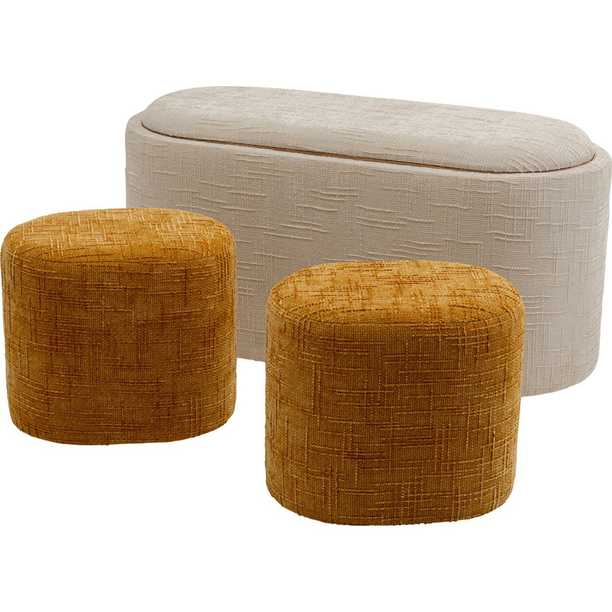 Banc-coffre et tabourets encastrables, ACAPELLA multicolore, KARE DESIGN