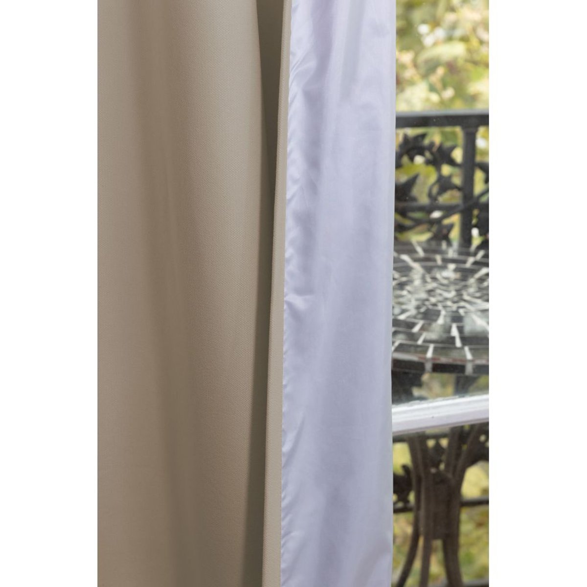 Rideau thermique Oeillets COCOON beige mc8220, MOONDREAM