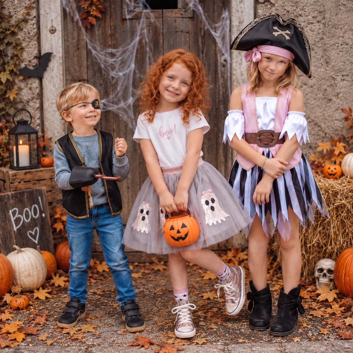 Déguisement enfant jupe tutu fantôme Halloween gris, GREAT PRETENDERS
