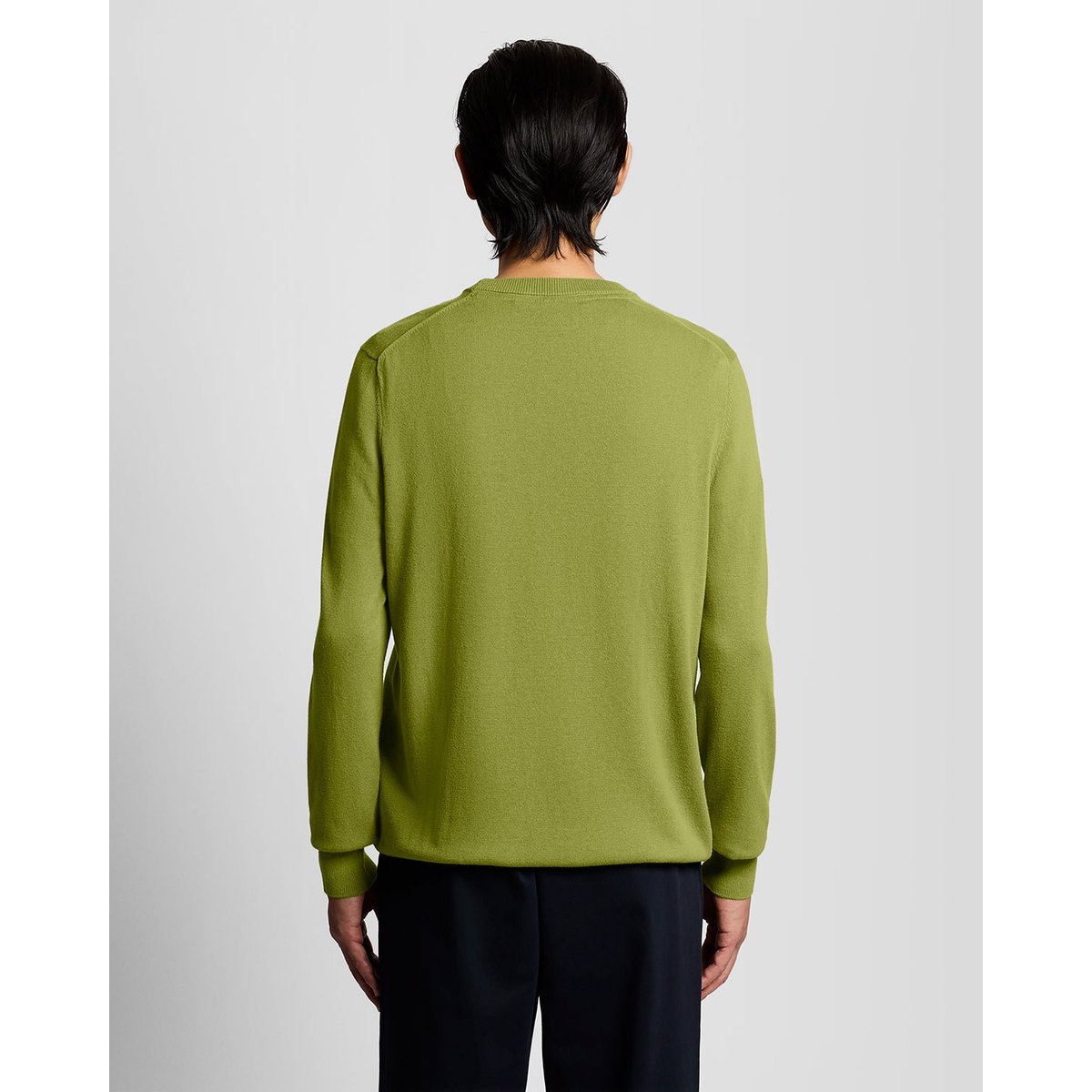 Pull en coton col rond vert arbuste, LYLE & SCOTT