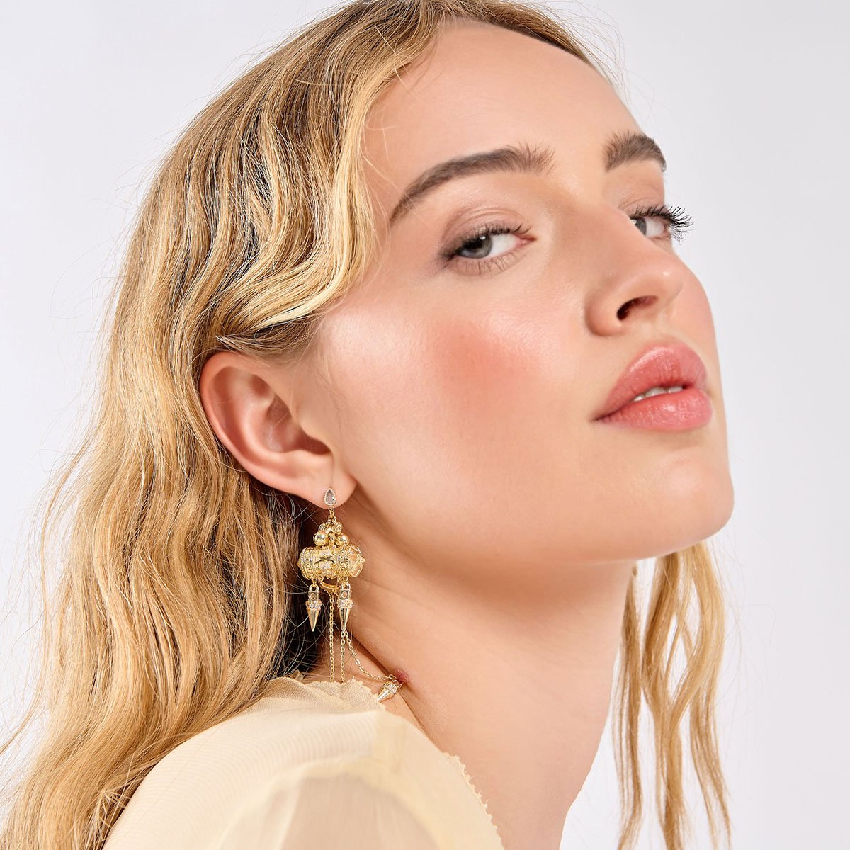 Boucles d'oreilles pendantes avec chaînes MALYA doré, HIPANEMA